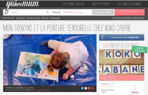 Atelier peinture Sensorielle chez Koko Cabane - by Humeur de moutard