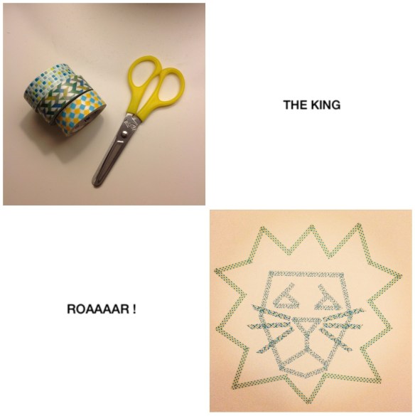 Lion masking tape - Modèle original par Humeur de moutard
