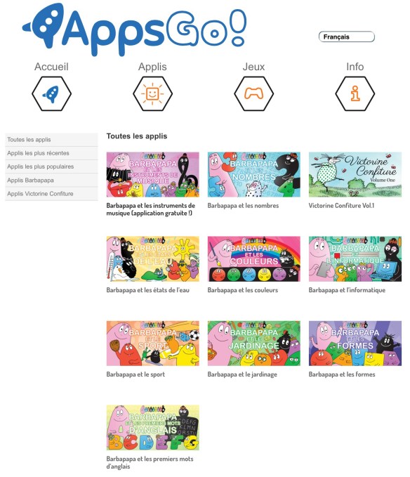 Les autres applis AppsGo Barbapapa - by Humeur de moutard